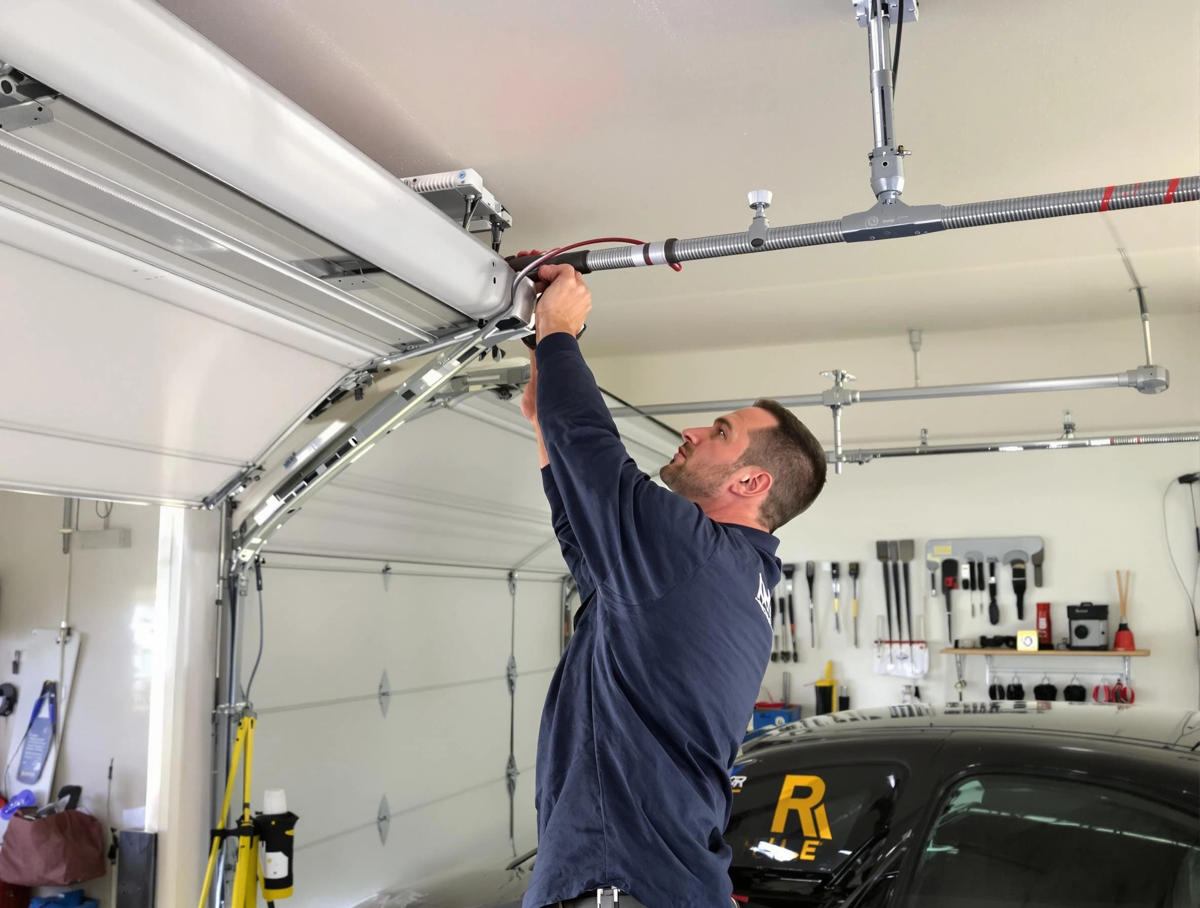 Passaic Garage Door Repair technician performing garage door cable repair in Passaic