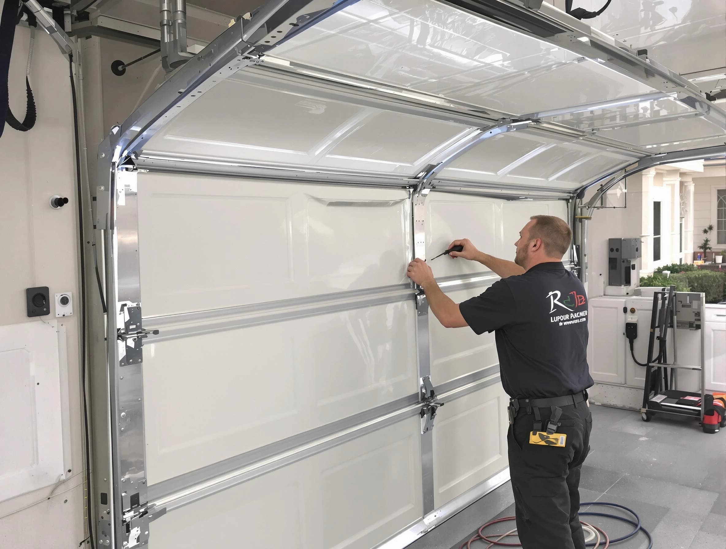 Passaic Garage Door Repair professional performing panel repair in Passaic