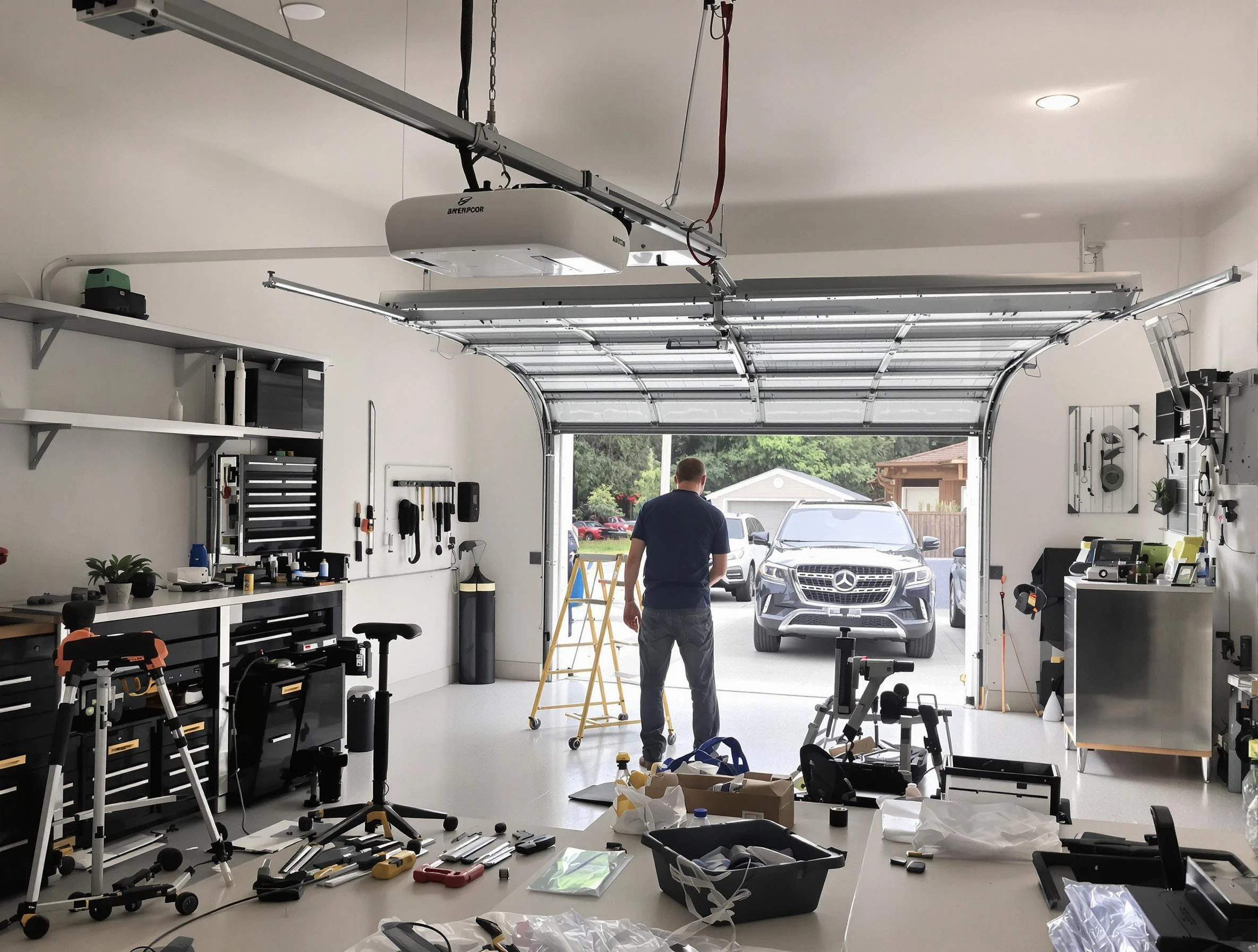 Garage door opener installation by Passaic Garage Door Repair in Passaic